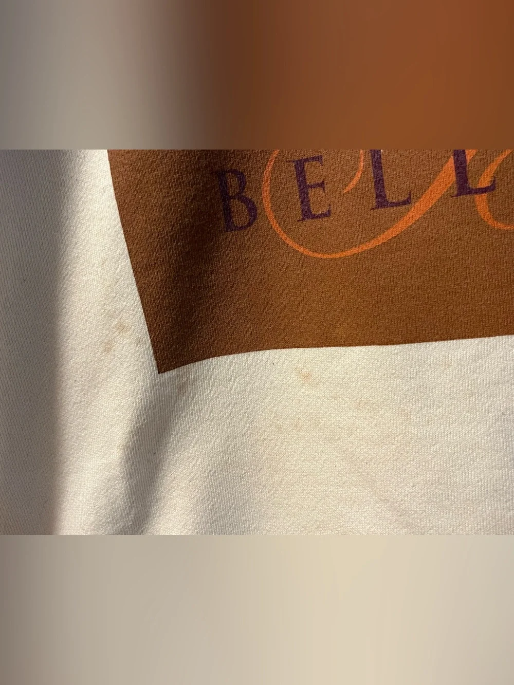 Bellagio Hotel Casino Graphic Sweater Beige Vintage 90s  XL Cotton